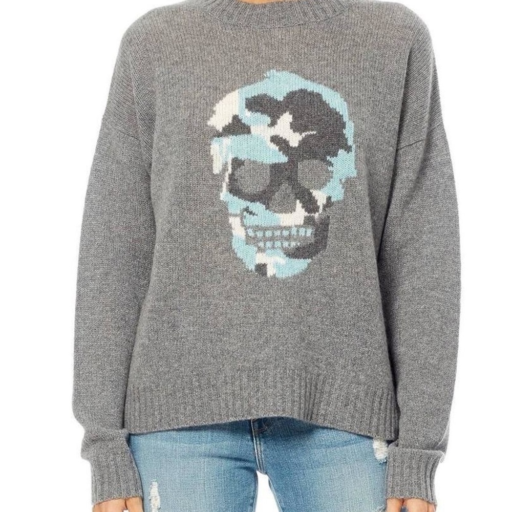 Skull Cashmere Grey Sweater